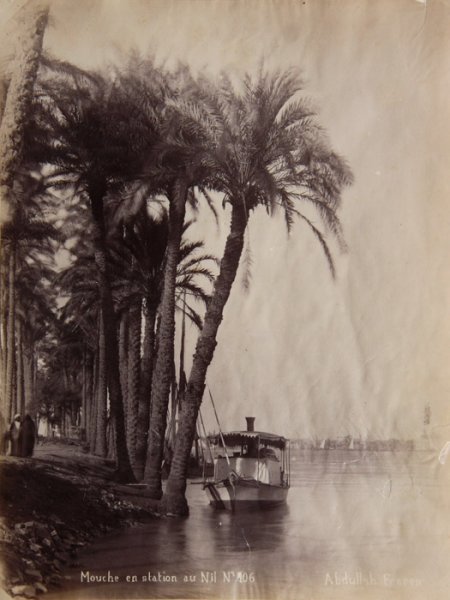 Boat station on the Nile