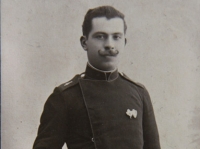 Studio portrait of a man in military uniform
