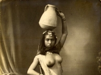 Nude Arab girl with a pot 