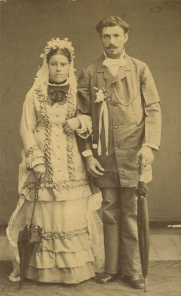 untitled (studio portrait of a newly married couple from Baku)