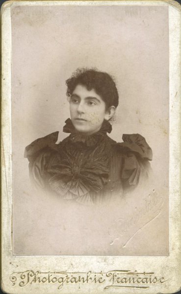 Untitled (portrait of a young woman with a bow-tie dress)