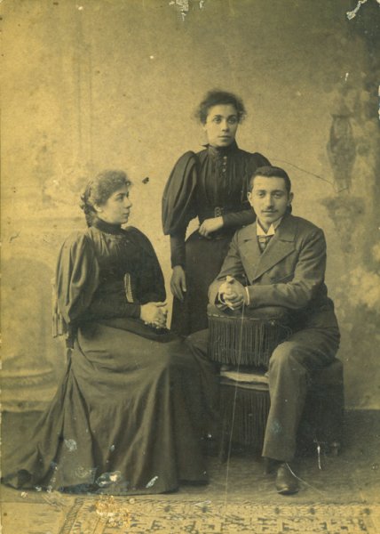 Portrait of three young people