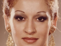 Portrait of Egyptian singer Warda Al-Jazairia
