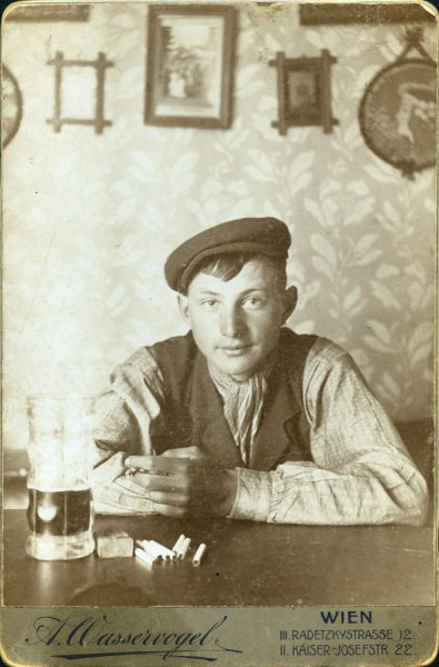 Untitled (portrait of a young man in a bar)