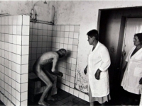 Bathing at the Vardenis mental institution. From the series 'Vardenis mental institution'